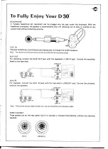 Предварительный просмотр 13 страницы Yamaha Electone D-30 User Manual