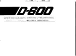 Предварительный просмотр 1 страницы Yamaha Electone D-600 User Manual