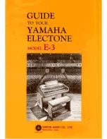 Предварительный просмотр 1 страницы Yamaha Electone E-3 Manual