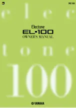 Yamaha Electone EL-100 Owner'S Manual preview