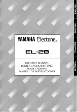 Предварительный просмотр 1 страницы Yamaha Electone EL-28 Owner'S Manual