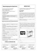 Предварительный просмотр 2 страницы Yamaha Electone EL-28 Owner'S Manual