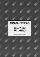 Yamaha Electone EL-40 Owner'S Manual предпросмотр