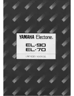 Предварительный просмотр 1 страницы Yamaha Electone EL-90 Owner'S Manual