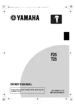 Предварительный просмотр 1 страницы Yamaha Electone F-25 Owner'S Manual