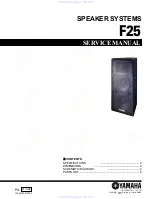 Предварительный просмотр 1 страницы Yamaha Electone F-25 Service Manual