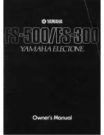 Preview for 1 page of Yamaha Electone FS-500 Owner'S Manual