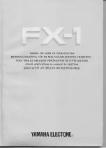 Предварительный просмотр 1 страницы Yamaha Electone FX-1 User Manual