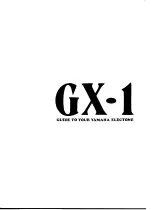 Preview for 1 page of Yamaha Electone GX-1 User Manual