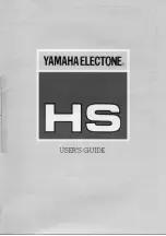 Yamaha Electone HS-8 User Manual preview