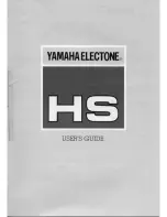 Yamaha Electone HS User Manual preview