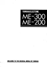 Yamaha Electone ME-200 User Manual предпросмотр