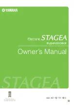 Yamaha Electone Stagea 01C Owner'S Manual preview