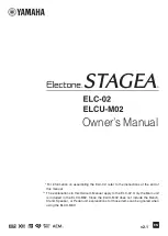 Preview for 1 page of Yamaha Electone STAGEA ELC-02 Owner'S Manual