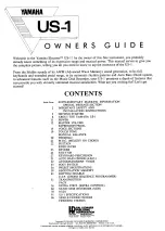 Preview for 3 page of Yamaha Electone US-1 Owner'S Manual