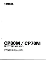 Предварительный просмотр 1 страницы Yamaha Electric Grand CP-70M Owner'S Manual