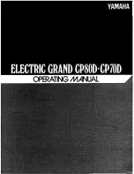 Предварительный просмотр 1 страницы Yamaha Electric Grand CP-80D Operating Manual