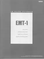 Preview for 1 page of Yamaha EMT-1 User Manual