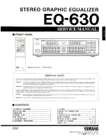 Preview for 1 page of Yamaha EQ-630 Service Manual