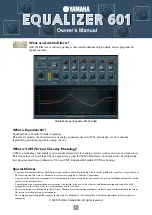 Предварительный просмотр 1 страницы Yamaha Equalizer 601 Owner'S Manual