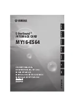 Yamaha EtherSound MY16-ES64 Owner'S Manual preview