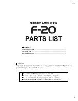 Preview for 9 page of Yamaha F-20 Service Manual