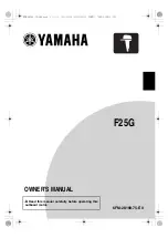 Yamaha F25G Owner'S Manual preview