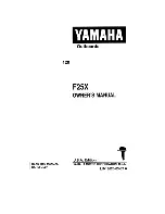 Preview for 1 page of Yamaha F25X Owner'S Manual