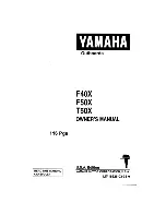 Yamaha F40X Owner'S Manual preview