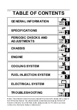 Предварительный просмотр 7 страницы Yamaha FJR1300N 2001 Service Manual