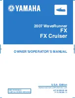 Yamaha FX Cruiser WaveRunner 2007 Owner'S/Operator'S Manual preview