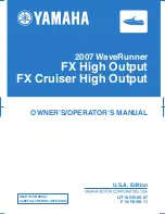 Yamaha FX High Output WaveRunner 2007 Owner'S/Operator'S Manual preview