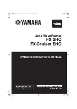 Yamaha FX SHO WaveRunner 2013 Owner'S/Operator'S Manual preview