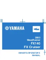 Yamaha FX140 WaveRunner 2003 Owner'S/Operator'S Manual preview