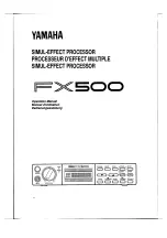 Предварительный просмотр 1 страницы Yamaha FX500 Operation Manual