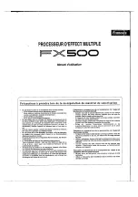 Предварительный просмотр 26 страницы Yamaha FX500 Operation Manual