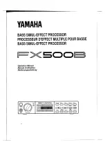 Yamaha FX500B Operation Manual preview