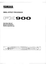 Yamaha FX900 Operation Manual предпросмотр