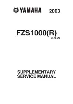 Yamaha FZS1000 2003 Supplementary Service Manual предпросмотр