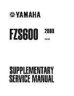 Предварительный просмотр 1 страницы Yamaha FZS600 2000 Supplementary Service Manual