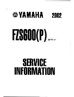 Yamaha FZS600(P) Service Manual предпросмотр