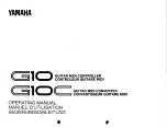 Предварительный просмотр 1 страницы Yamaha G10 Operating Manual