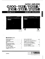 Preview for 1 page of Yamaha G100-112III Service Manual