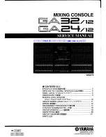 Preview for 1 page of Yamaha GA24/12 Service Manual