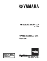 Yamaha GP760Y WaveRunner GP Owner'S/Operator'S Manual preview