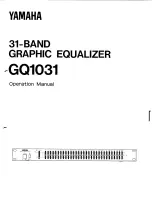 Yamaha GQ1031 Operation Manual preview