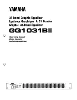 Yamaha GQ1031BII Operating Manual preview