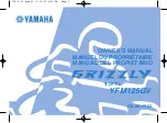 Yamaha GRIZZLY 125 YFM125GV Owner'S Manual preview