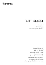 Yamaha GT-5000 Owner'S Manual preview