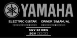 Предварительный просмотр 1 страницы Yamaha Guitar SGV Owner'S Manual